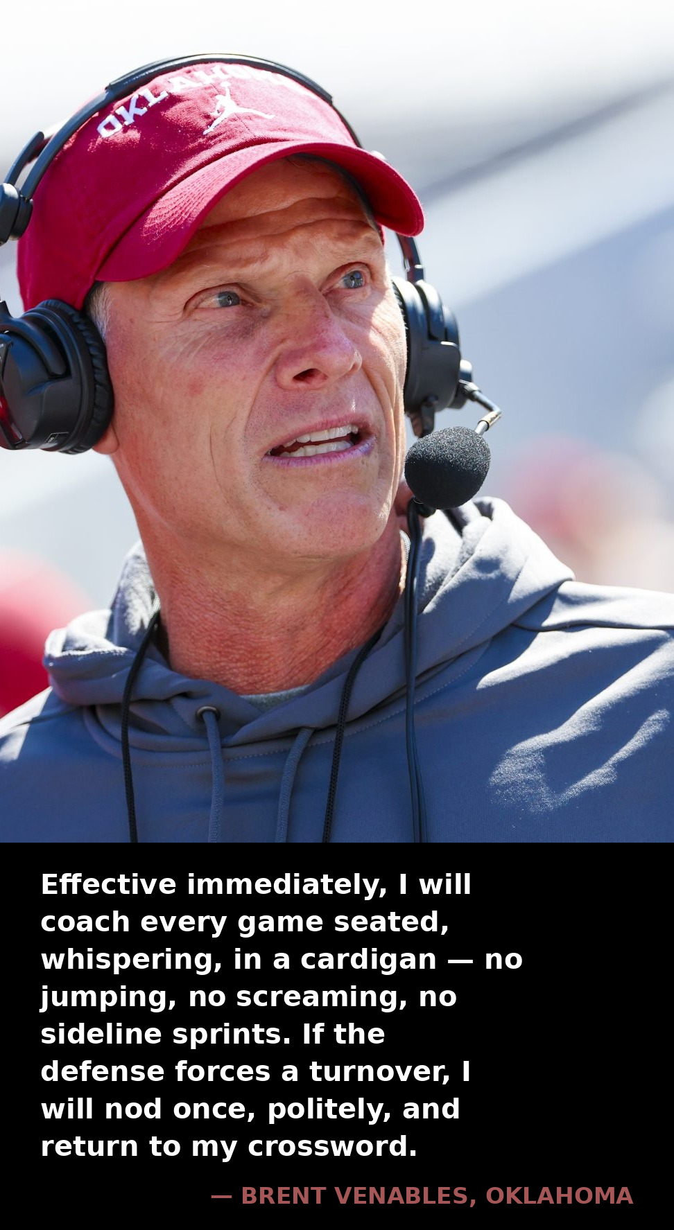 Brent Venables coach meme
