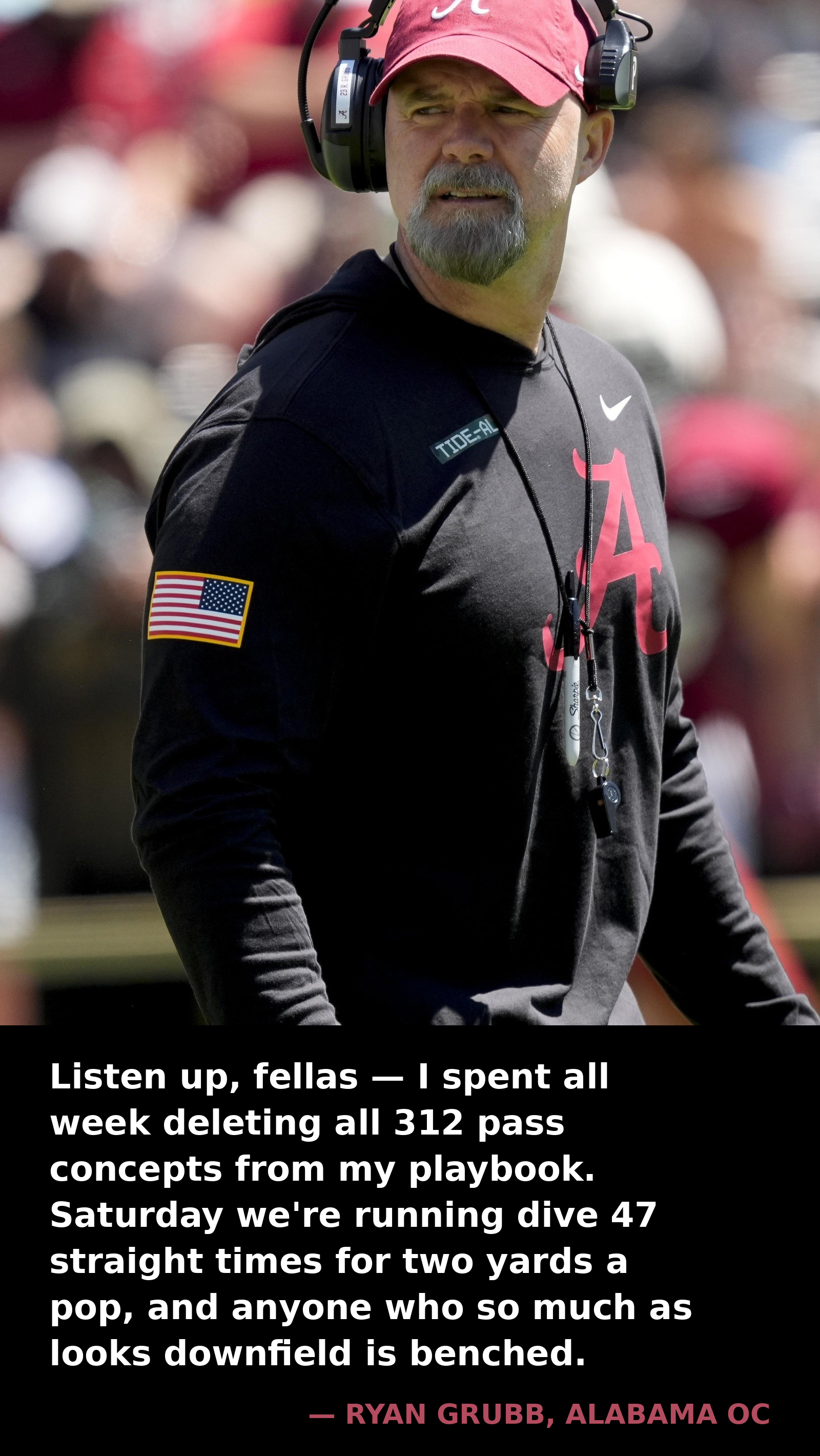 Ryan Grubb coach meme