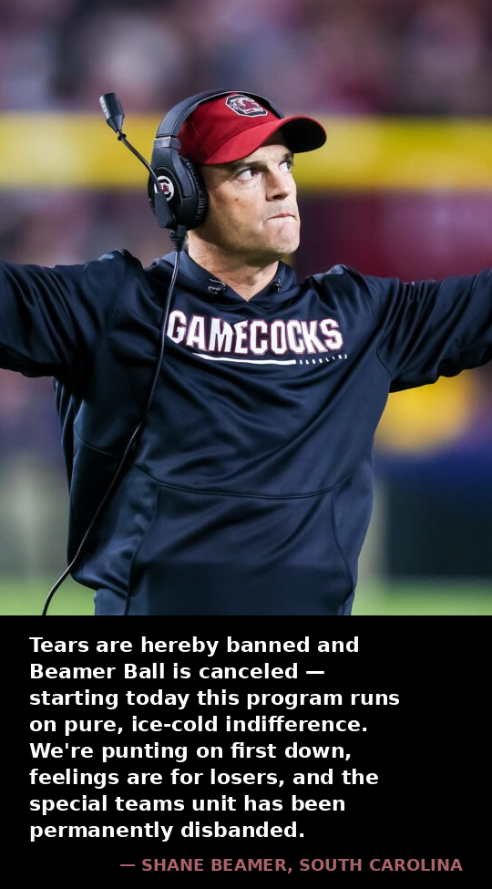 Shane Beamer coach meme